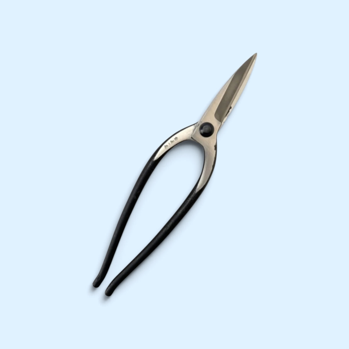 Hasamiya Ichiban Kyoto Style Kiribashi Gardening Shears Long Blade Total Length & Blade: 250mm/80mm / Yasuki Blue Paper Steel [Traditional Hand Forged from Scratch / Sharp-Point Blade / Polished Finish / Hollow Ground Blade / Twisted Blade / Rivet Joint]