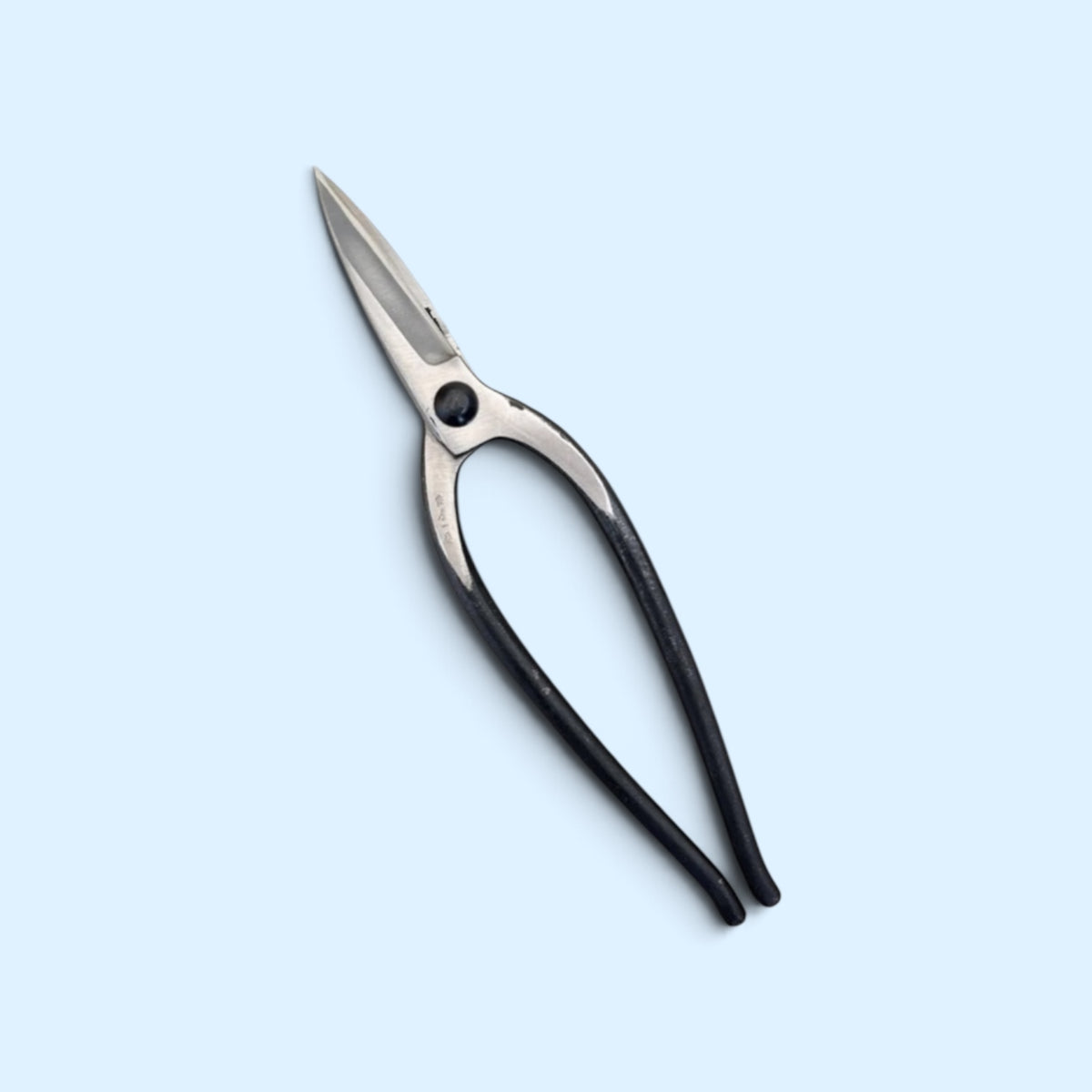 Hasamiya Ichiban Kyoto Style Kiribashi Gardening Shears Long Blade Total Length & Blade: 250mm/80mm / Yasuki Blue Paper Steel [Traditional Hand Forged from Scratch / Sharp-Point Blade / Polished Finish / Hollow Ground Blade / Twisted Blade / Rivet Joint]