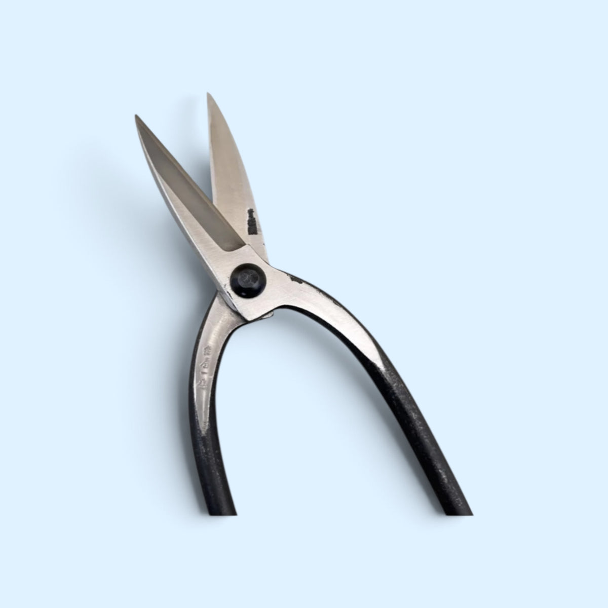 Hasamiya Ichiban Kyoto Style Kiribashi Gardening Shears Long Blade Total Length & Blade: 250mm/80mm / Yasuki Blue Paper Steel [Traditional Hand Forged from Scratch / Sharp-Point Blade / Polished Finish / Hollow Ground Blade / Twisted Blade / Rivet Joint]