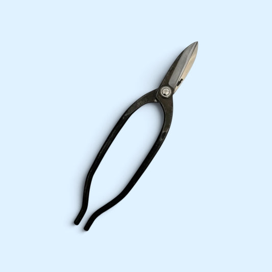 Minamoto Akitada Kyoto Style Kiribashi Gardening Shears R-Type Total Length & Blade: 260mm/71mm / Yasuki Blue Paper Steel [Traditional Hand Forged from Scratch / Rounded Ergonomic Handle (R-Type) / Hollow Ground Blade / Twisted Blade / Rivet Joint]