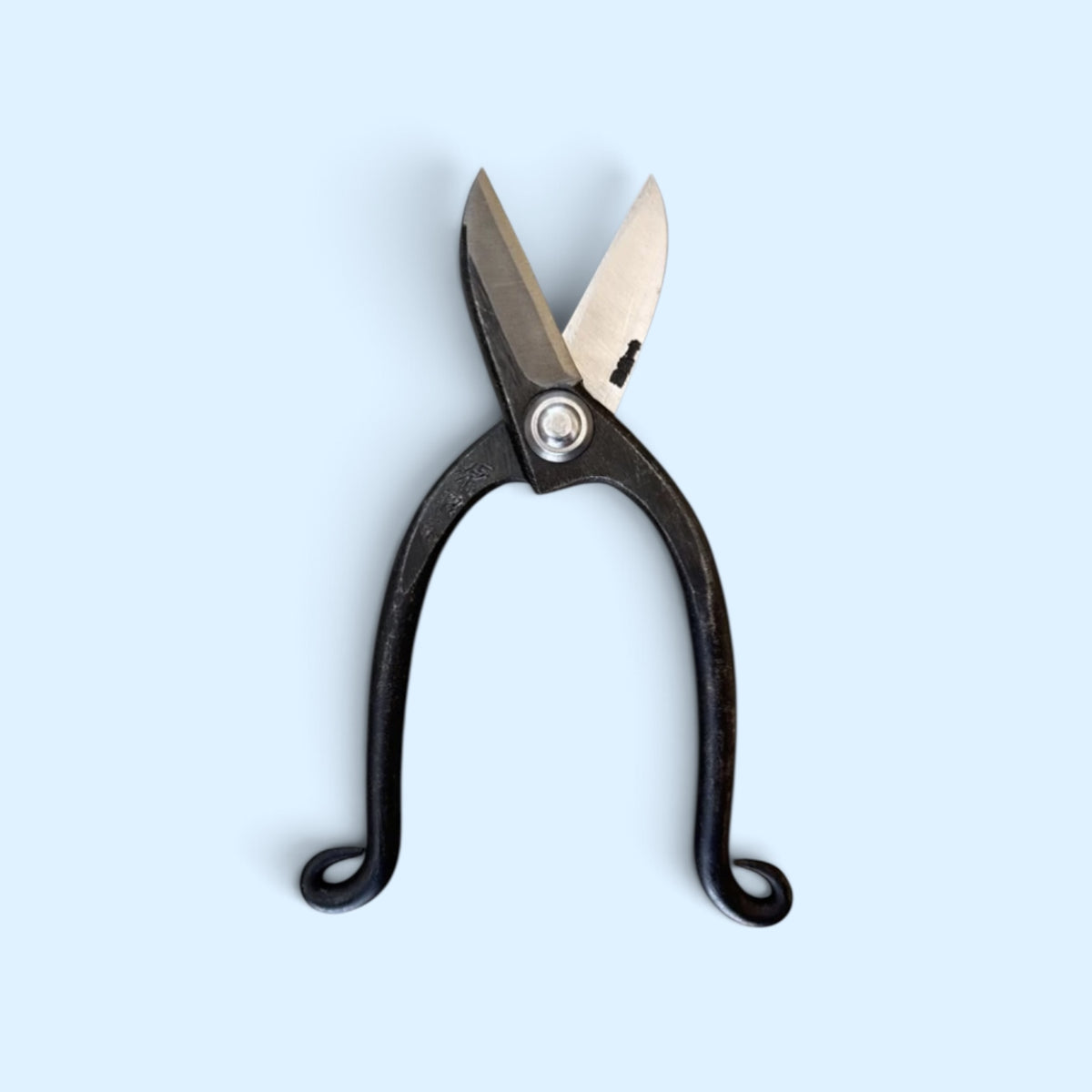 Minamoto no Akitada Ikenobo Traditional Bonsai-Ikebana (Floral Shears) Pruning Shears Total Length & Blade: 170mm/55mm / Yasuki Blue Paper Steel [Traditional Hand Forged / Ikenobo Style / Hollow Ground Blade / Twisted Blade / Master Artisan Tool]w