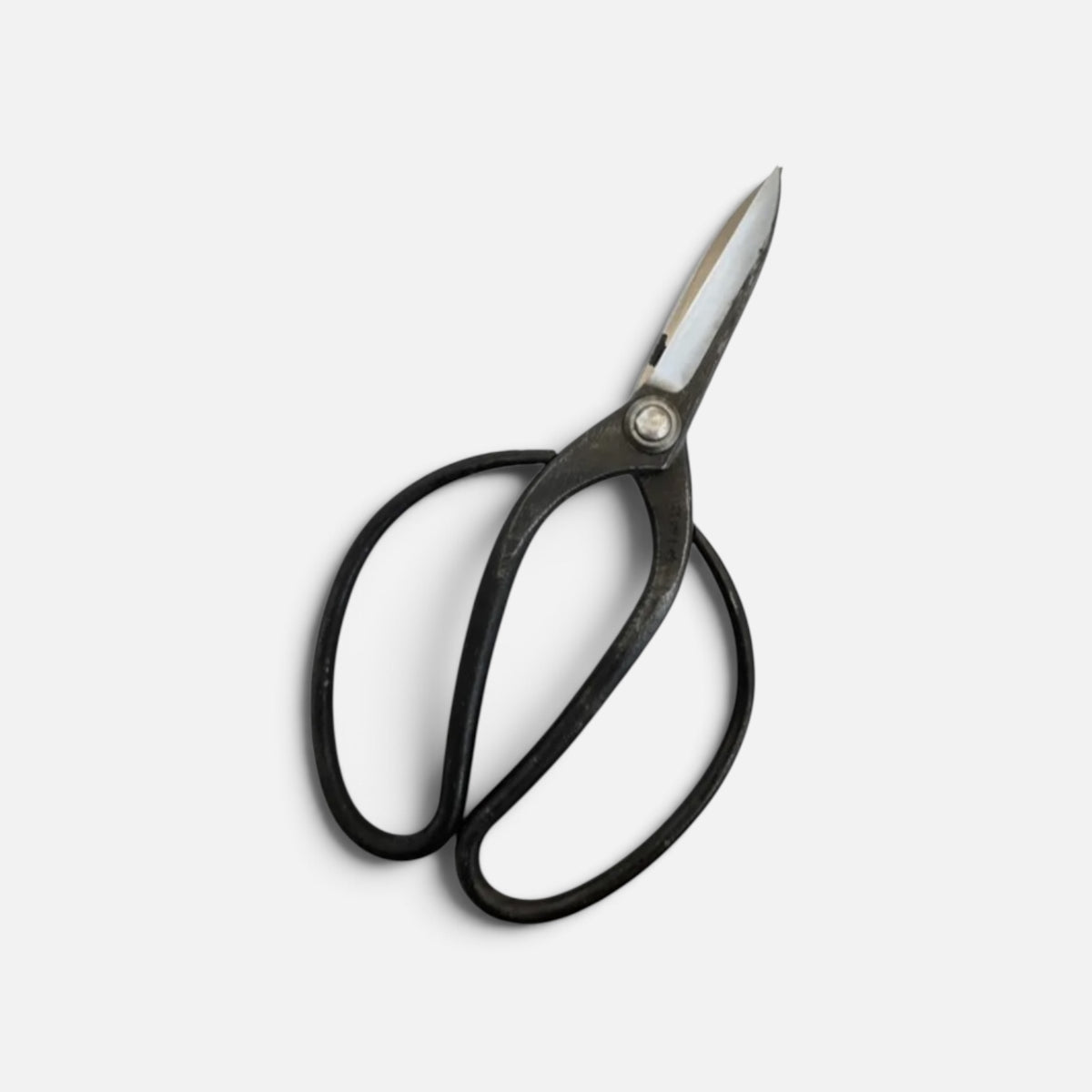 Hasamiya Ichiban Left-Handed Sasuke-Style Long-Handle Bonsai-Garden Pruning Shears 205mm/74mm (2.8 Sun) / Yasuki White Paper Steel [Left-Handed / Improved Sasuke Handle Design / File-Finished / Hollow Ground Blade / Rivet Joint]