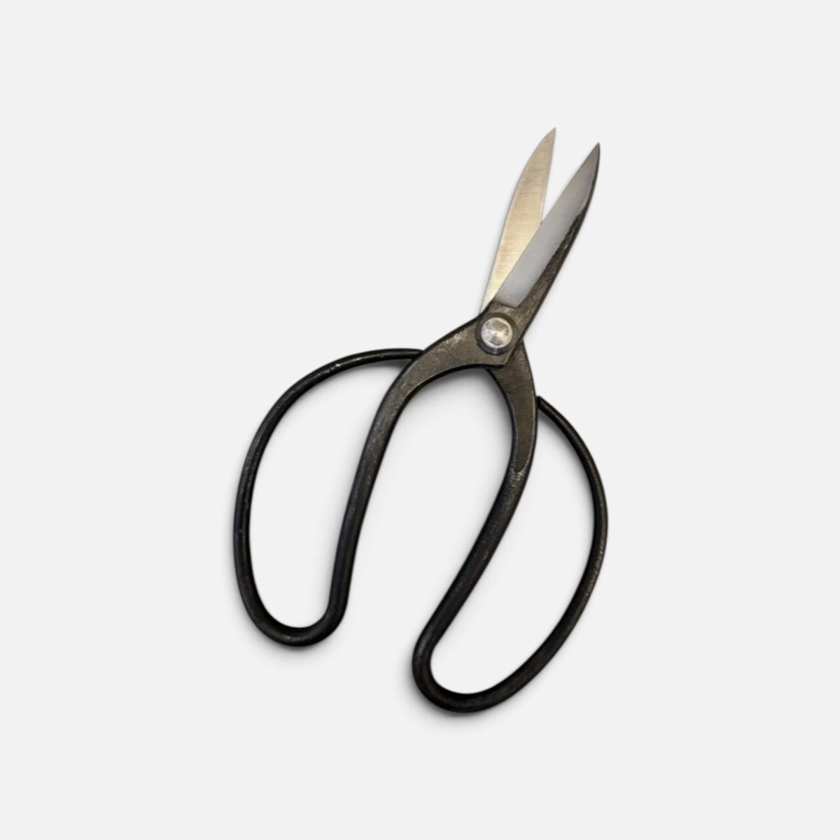 Hasamiya Ichiban Left-Handed Sasuke-Style Long-Handle Bonsai-Garden Pruning Shears 205mm/74mm (2.8 Sun) / Yasuki White Paper Steel [Left-Handed / Improved Sasuke Handle Design / File-Finished / Hollow Ground Blade / Rivet Joint]
