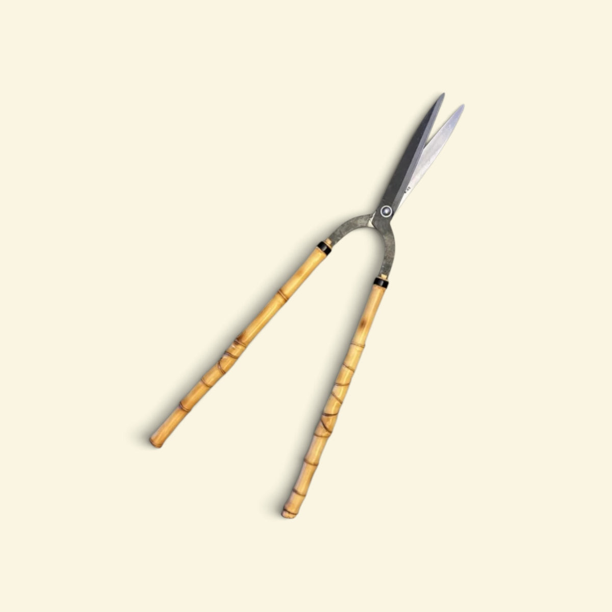Hasamiya Ichiban Bamboo-Mount Gate-Hedge Shear Head 195mm (Head Only / Includes Steel Ferrule Ring) Yasugi Yellow Paper Steel [Traditional Hand-Forged from Scratch / Urasuki Hollow Ground / Rivet Joint / Gate-Style]