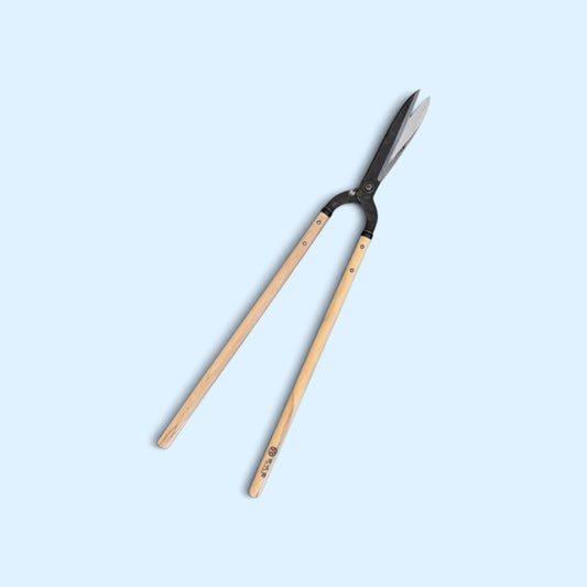 Hanafubuki Gate-Hedge Shears 210mm Yasugi Aogami Blue Paper Steel / Oak Handle 545mm [Traditional Hand-Forged from Scratch / Twist Blade / Urasuki Hollow Ground / Rivet Joint / Gate-Style]