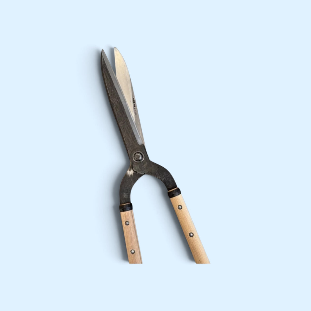Hanafubuki Gate-Hedge Shears 210mm Yasugi Aogami Blue Paper Steel / Oak Handle 545mm [Traditional Hand-Forged from Scratch / Twist Blade / Urasuki Hollow Ground / Rivet Joint / Gate-Style]