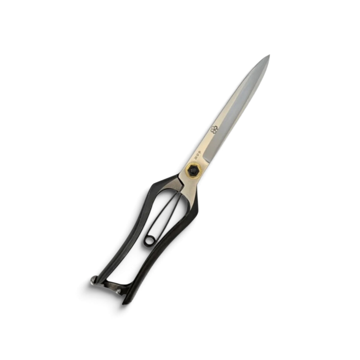 SAKURA Slim Single-Handed Hedge Shears 270mm Yasugi Shirogami White Paper Steel / Without Guard [Traditional Hand-Forged from Scratch / Twist Blade / Urasuki Hollow Ground / Screw Joint ]