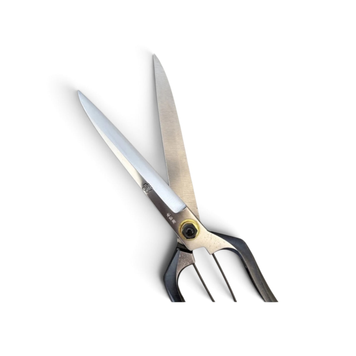 SAKURA Slim Single-Handed Hedge Shears 270mm Yasugi Shirogami White Paper Steel / Without Guard [Traditional Hand-Forged from Scratch / Twist Blade / Urasuki Hollow Ground / Screw Joint ]