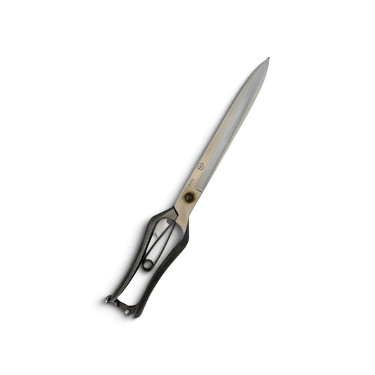 SAKURA Long-Blade Single-Handed Hedge Shears 330mm Yasugi Shirogami White Paper Steel / Without Guard [Traditional Hand-Forged from Scratch / Twist Blade / Urasuki Hollow Ground / Screw Joint / Extended Blade]
