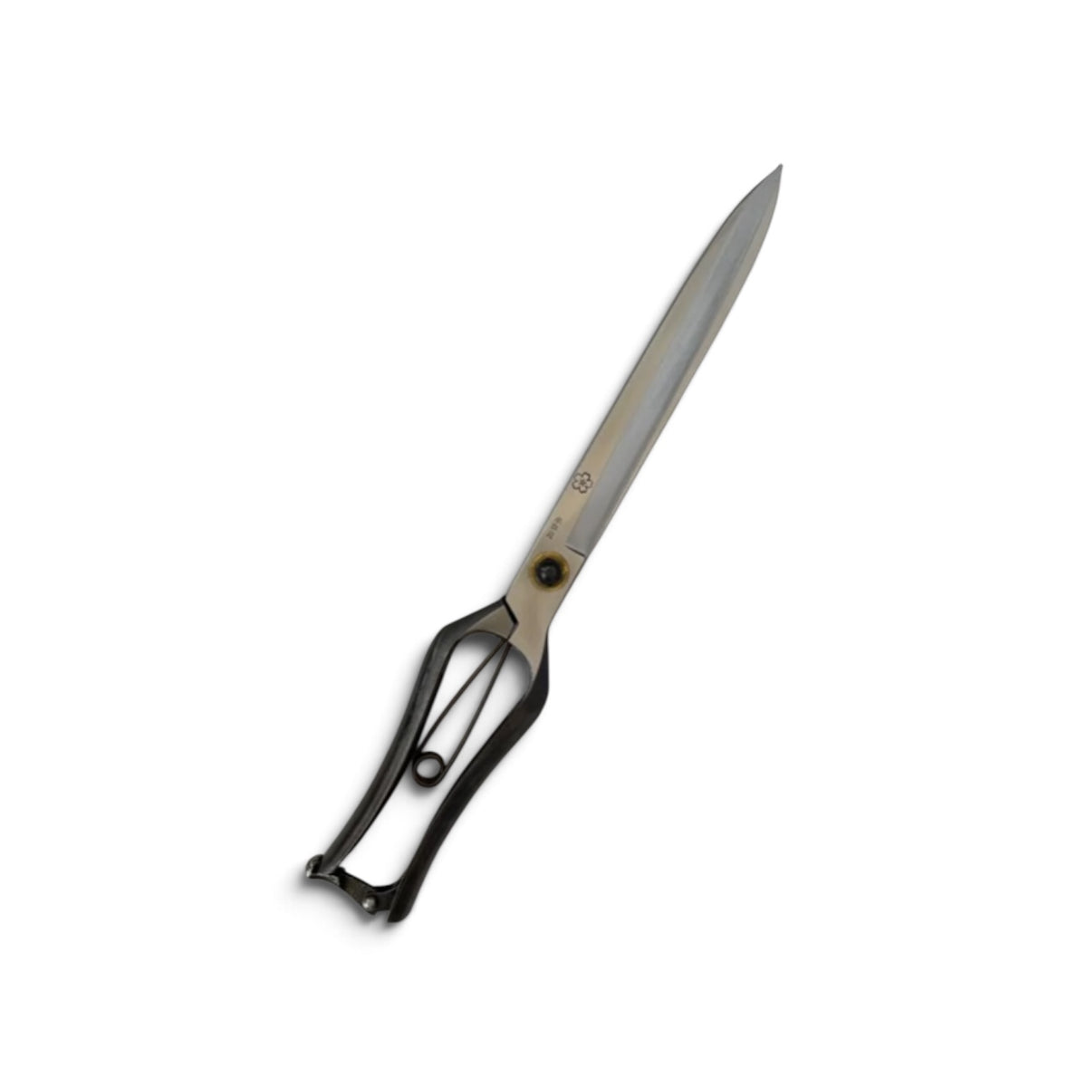 SAKURA Long-Blade Single-Handed Hedge Shears 330mm Yasugi Shirogami White Paper Steel / Without Guard [Traditional Hand-Forged from Scratch / Twist Blade / Urasuki Hollow Ground / Screw Joint / Extended Blade]