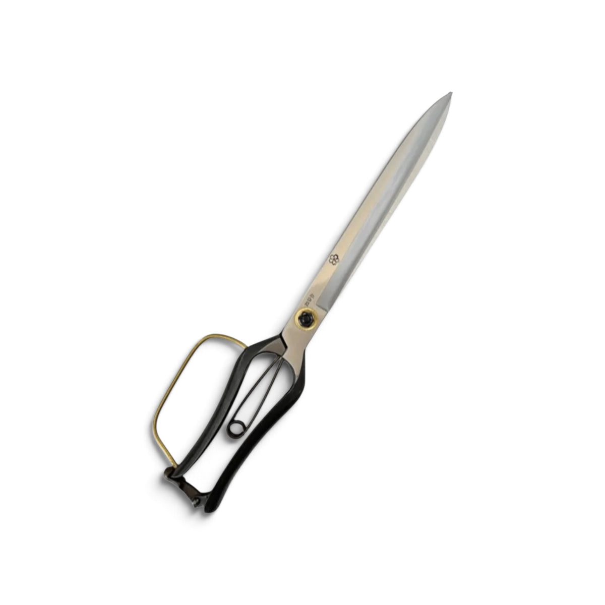 SAKURA Long-Blade Single-Handed Hedge Shears 330mm Yasugi Shirogami White Paper Steel / With Guard [Traditional Hand-Forged from Scratch / Twist Blade / Urasuki Hollow Ground / Screw Joint / Extended Blade]