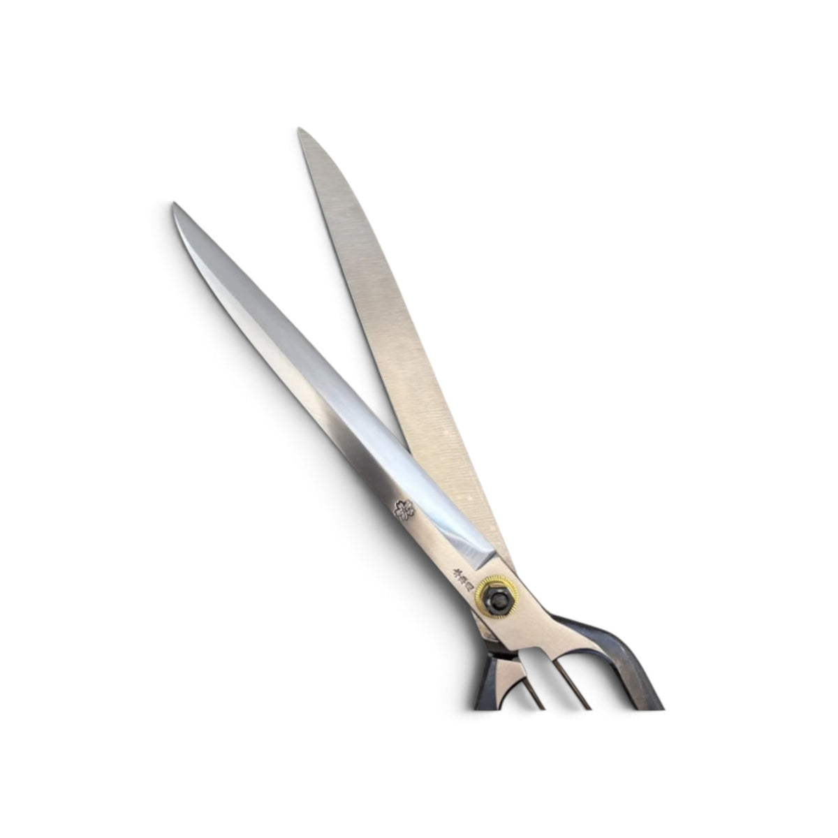 SAKURA Long-Blade Single-Handed Hedge Shears 330mm Yasugi Shirogami White Paper Steel / With Guard [Traditional Hand-Forged from Scratch / Twist Blade / Urasuki Hollow Ground / Screw Joint / Extended Blade]