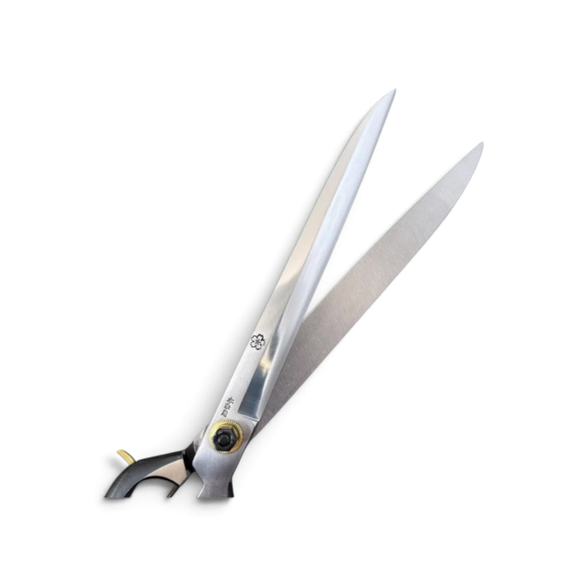 SAKURA Long-Blade Single-Handed Hedge Shears 330mm Yasugi Shirogami White Paper Steel / With Guard [Traditional Hand-Forged from Scratch / Twist Blade / Urasuki Hollow Ground / Screw Joint / Extended Blade]