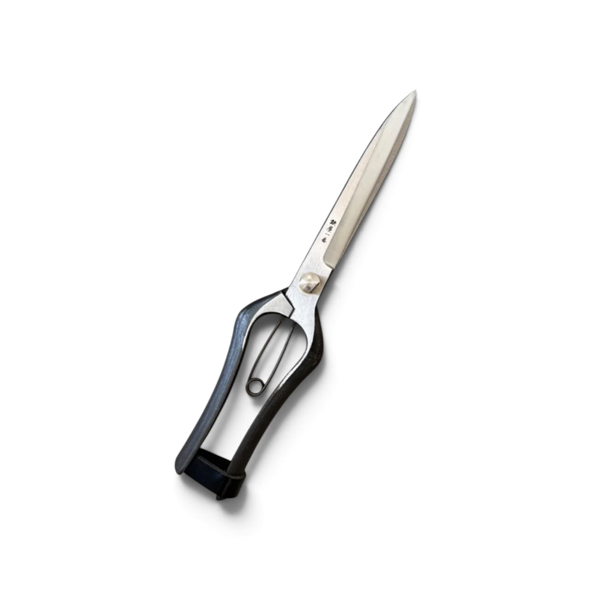 Hasamiya Ichiban Slim Single-Handed Hedge Shears 270mm High-Carbon Japanese Steel / Leather Strap Closure [Slim Lightweight Profile / Traditional Hand-Forged from Scratch / Urasuki Hollow Ground / Screw Joint / Leather Catch]