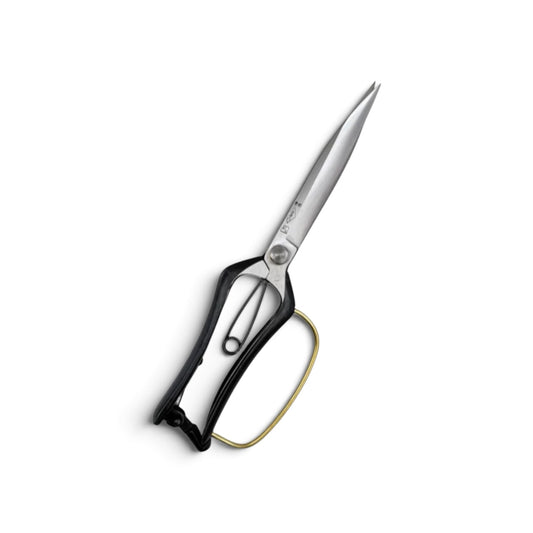 Azumagawa Lightweight Slim Single-Handed Hedge Shears With Guard Total Length & Blade: 255mm / 125mm Yasugi High-Carbon Steel [Traditional Hand-Forged from Scratch / Hollow Ground Back / Screw Joint / Twist Blade / Smooth Engagement]