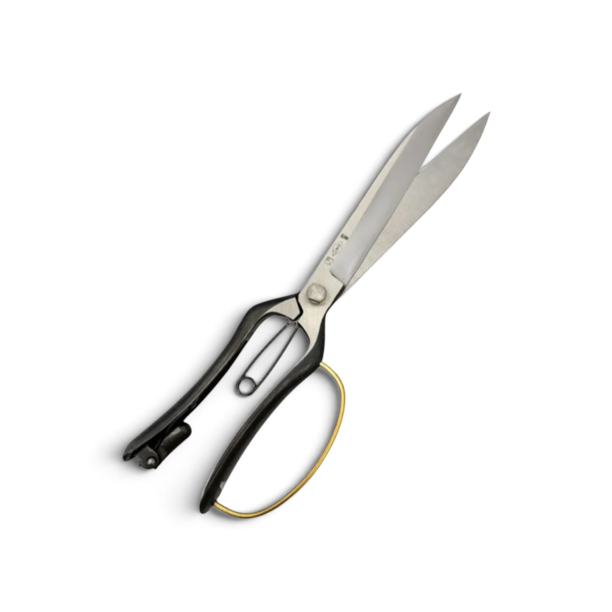 Azumagawa Single-Handed Hedge Shears With Guard Total Length & Blade: 320mm / 173mm Yasugi High-Carbon Steel [Traditional Hand-Forged from Scratch / Hollow Ground Back / Screw Joint / Twist Blade / Smooth Engagement]