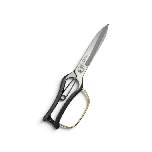 Onoyoshi Single-Handed Hedge Shears With Guard Total Length & Blade: 270mm / 130mm High-Carbon Steel [Traditional Hand-Forged from Scratch / Hollow Ground Back / Screw Joint / Twisted Blade / Smooth Engagement]