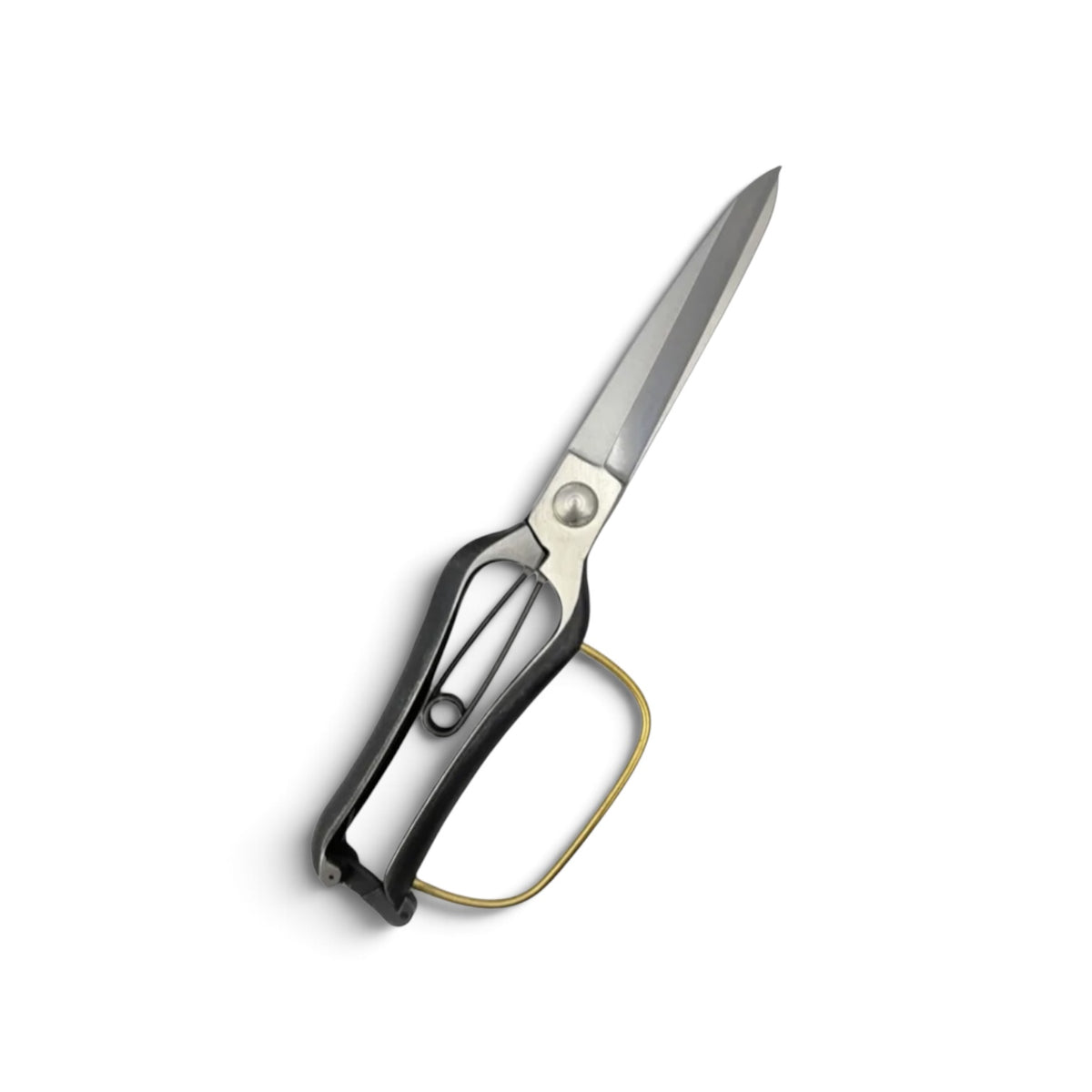 Onoyoshi Slim Double-Edge Single-Handed Hedge Shears With Guard Total Length & Blade: 270mm / 130mm High-Carbon Steel [Traditional Hand-Forged from Scratch / Hollow Ground Back / Screw Joint / Twisted Blade / Smooth Engagement]