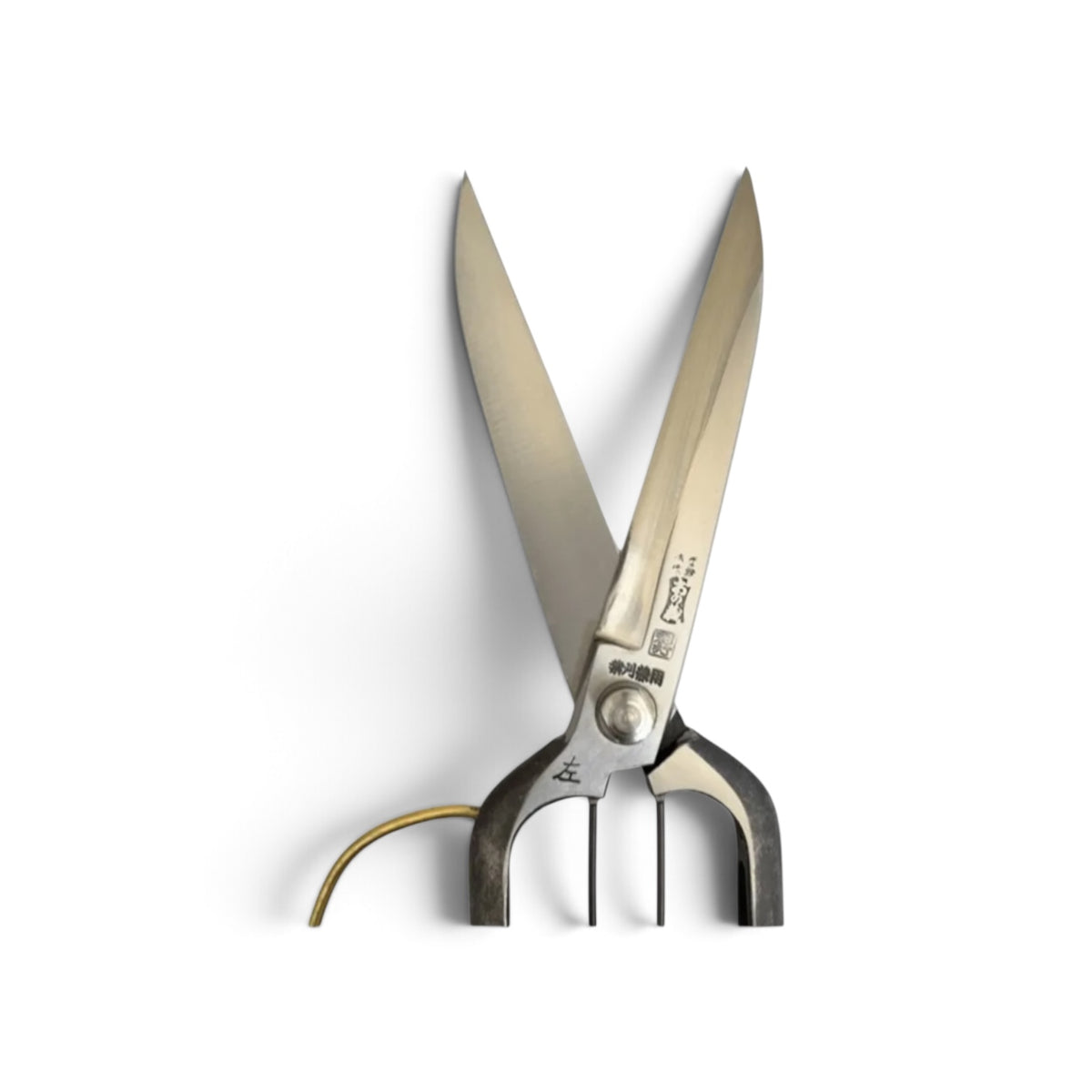 Onoyoshi Left-Handed Single-Handed Hedge Shears With Guard Total Length & Blade: 270mm / 130mm Premium High-Carbon Solid Steel [Traditional Hand-Forged from Scratch / Left-Handed Model / Hollow Ground Back / Screw Joint / Twisted Blade /Smooth Engagement]