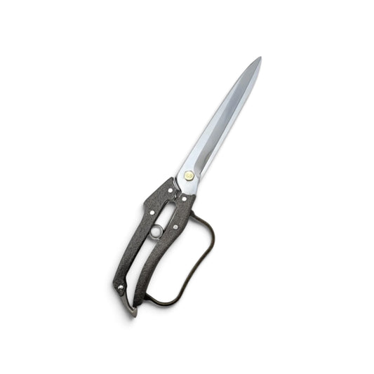 Nishigaki Pro 200 Single-Handed Hedge Shears With Guard Total Length & Blade: 300mm / 150mm Hard-Chrome Plated High-Carbon Cutlery Steel [High-Tech Machine-Forged / Ultra-Lightweight Aluminum Handle / Mirror Finish Blades / Sap & Rust Resistant]