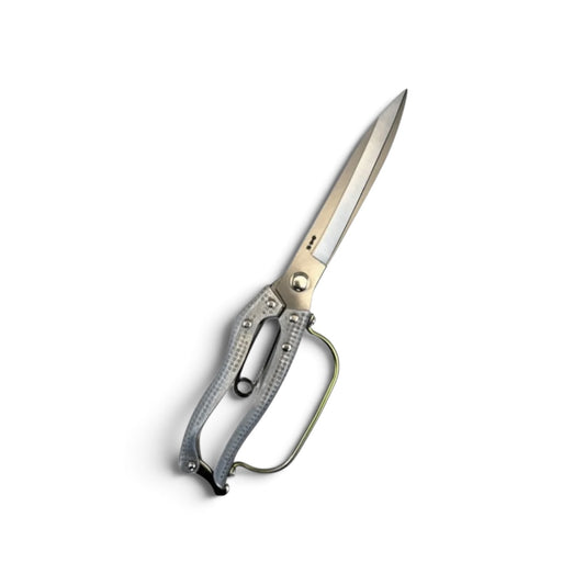 Onotetsu Single-Handed Hedge Shears With Guard Total Length & Blade: 290mm / 145mm Full-Hardened High-Carbon Cutlery Steel [Lightweight Aluminum Handles / Double-Edge Practical Model / Smooth Engagement]