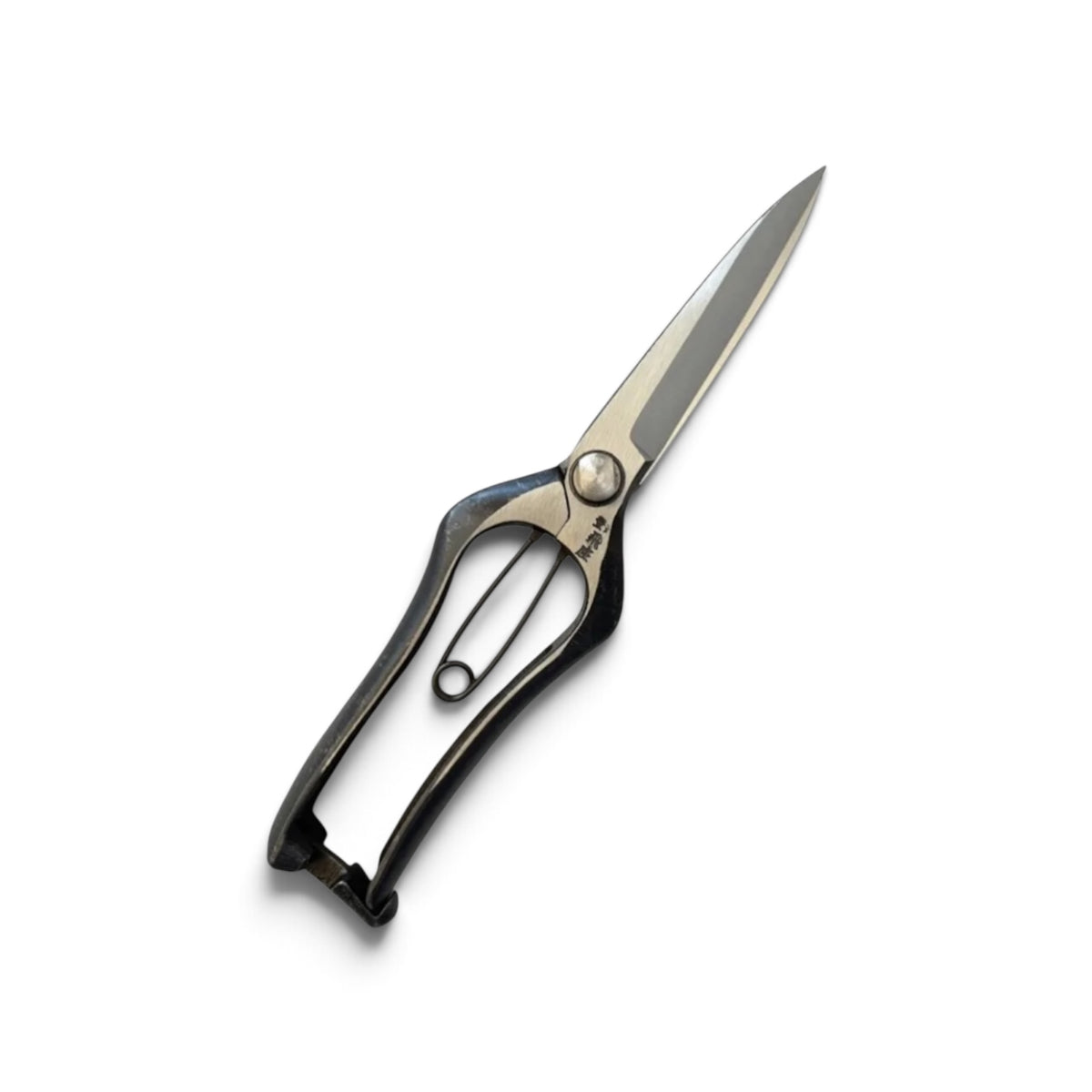 Tobisho Pine Trimming Shears Without Guard Total Length & Blade: 230mm / 102mm High-Carbon Cutlery Steel [Traditional Hand-Forged from scratch / Hollow Ground Back / Twisted Blade / Screw Joint / Delicate Pine Pruning / Smooth Engagement]
