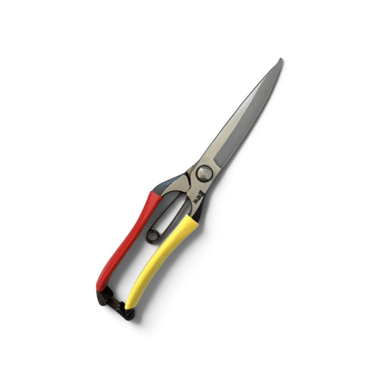 Tobisho Single-Edged Single-Handed Hedge Shears Vinyl-Wrapped Handles Without Guard Total Length & Blade: 270mm / 125mm High-Carbon Cutlery Steel [Traditional Hand-Forged from Scratch / Hollow Ground Buck/ Twisted Blade/ Screw Joint / Heavy-Duty Branch ]