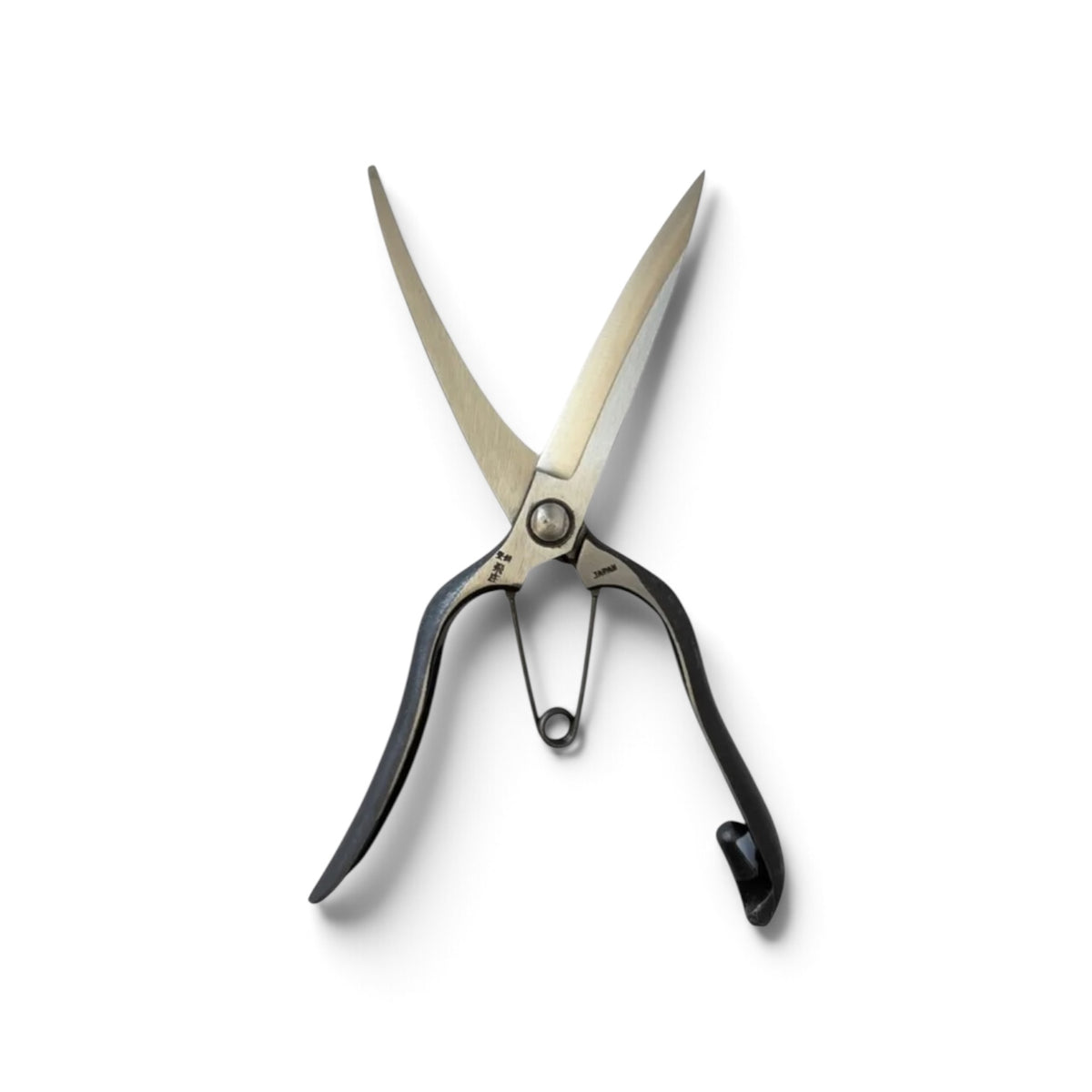 Tobisho Left-Handed Single-Edged Single-Handed Hedge Shears Black Handles Without Guard Total Length & Blade: 270mm / 125mm High-Carbon Cutlery Steel [Traditional Hand-Forged from Scratch/ Hollow Ground Buck / Twist Blade / Screw Joint I]