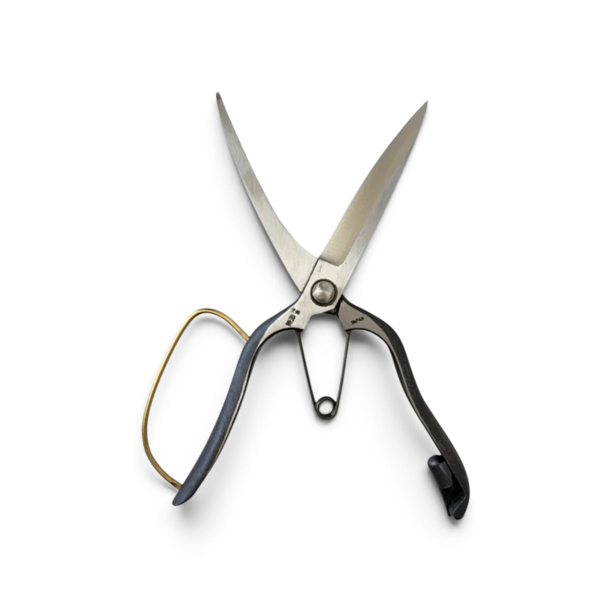 Tobisho Left-Handed Single-Edged Single-Handed Hedge Shears Black Handles With Guard Total Length & Blade: 270mm / 125mm High-Carbon Cutlery Steel [Traditional Hand-Forged from Scratch / Hollow Ground Buck / Twisted Blade / Screw Joint]