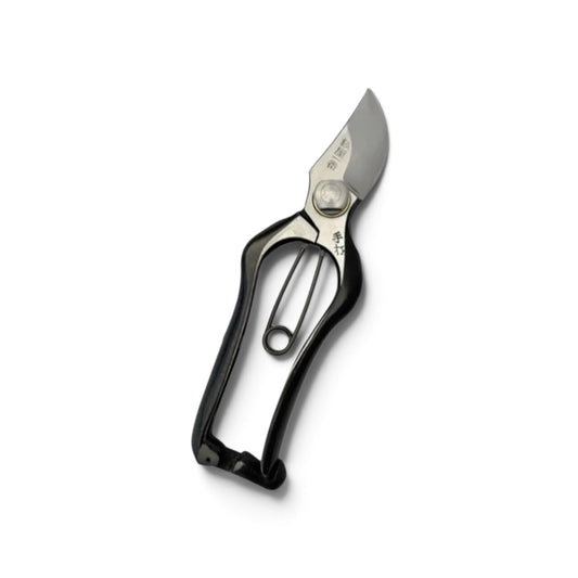 Hasamiya Ichiban Pruning Secateurs B-Type Compact Model Total Length & Blade: 140mm / 44mm High-Carbon Cutlery Steel [Traditional Hand Forged from Scratch / Hollow Ground Back / Twisted Blade / Screw Joint]
