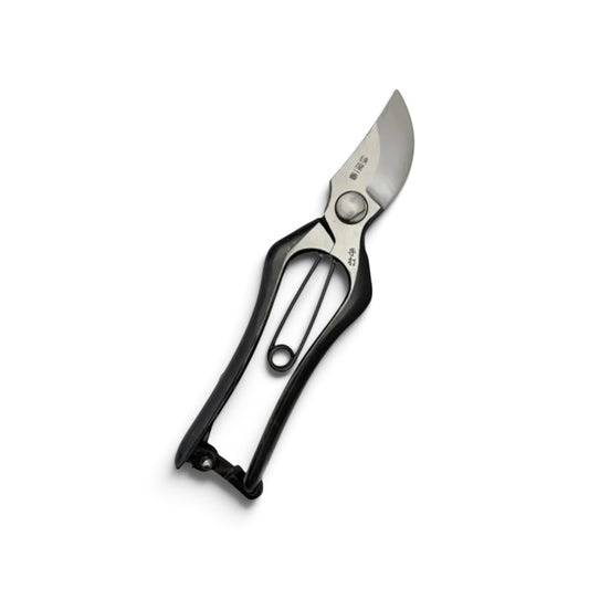 Hasamiya Ichiban Pruning Secateurs B-Type Standard Model Total Length & Blade: 200mm / 63mm High-Carbon Cutlery Steel [Traditional Hand Forged from Scratch / Hollow Ground Back / Twisted Blade / Screw Joint]