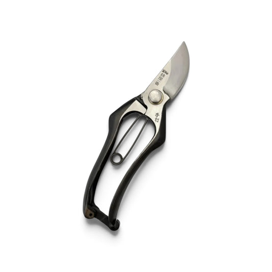Hasamiya Ichiban Pruning Secateurs SH-Type Ergonomic Handle Model Total Length & Blade: 180mm / 57mm High-Carbon Cutlery Steel [Traditional Hand Forged from Scratch / Hollow Ground Back / Twisted Blade / Screw Joint]