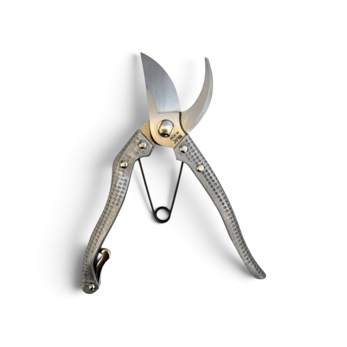 Onotetsu Lightweight Aluminum Handle Pruning Secateurs Standard Model Total Length & Blade: 200mm / 60mm High Carbon Steel Blade [High-Tech Machine-Forged Lightweight die-cast Aluminum Handle / Non-Slip Grip / Hollow Ground Back / Screw Joint]