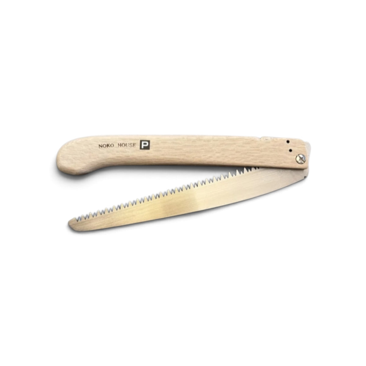 Hishika Noko-House 210mm Hand-Forged Oak Handle Folding Pruning Saw [Traditional Master Blacksmithing / Hand-Tempered High-Carbon Steel / Thin Blade Back-Tapered / Resharpenable / Made in Miki, Japan]