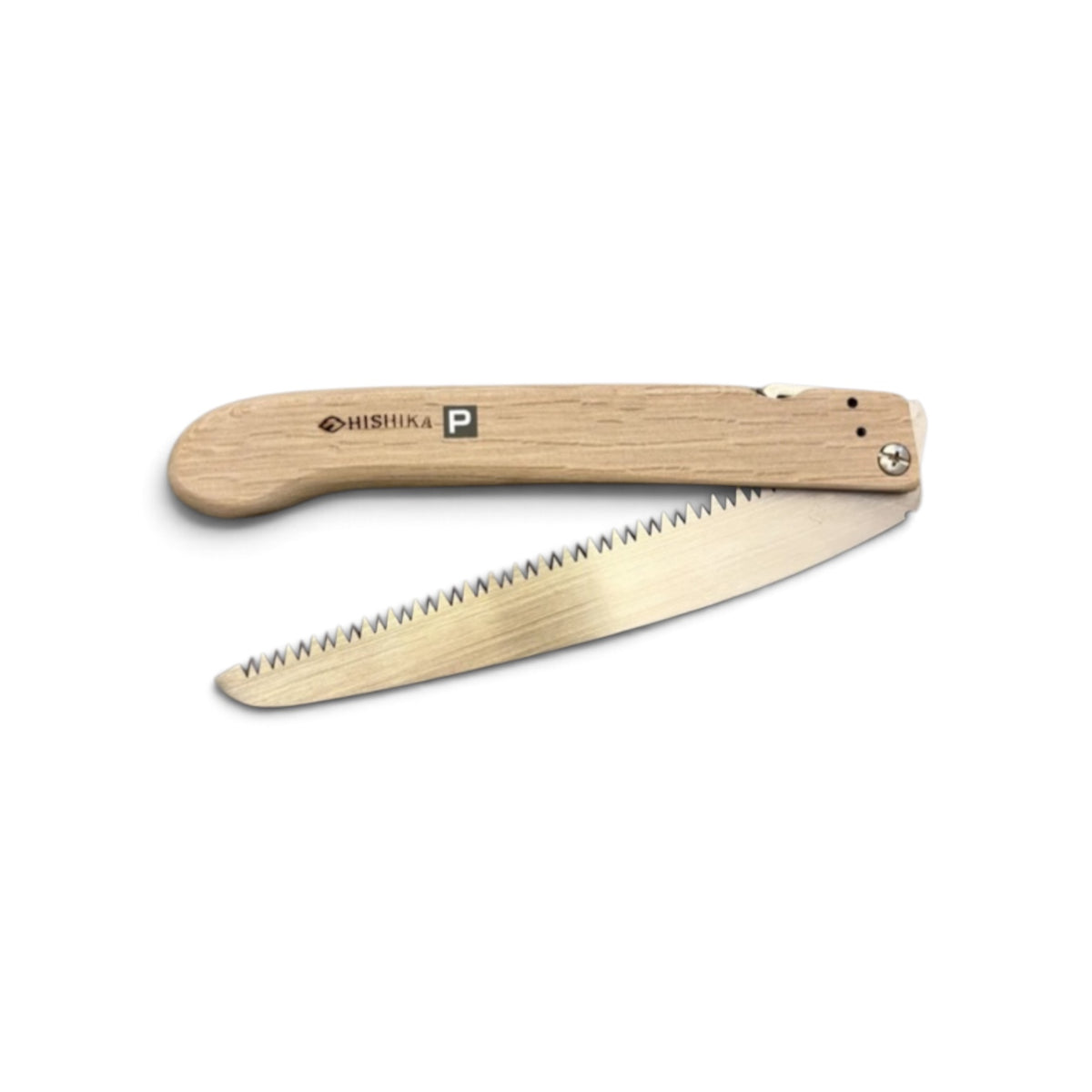Hishika Flagship 180mm Hand-Forged Oak Handle Folding Pruning Saw [Traditional Master Blacksmithing / Maximum-Hardness Hand-Tempered Steel / Thin Blade Back-Tapered / Resharpenable / Made in Miki, Japan]