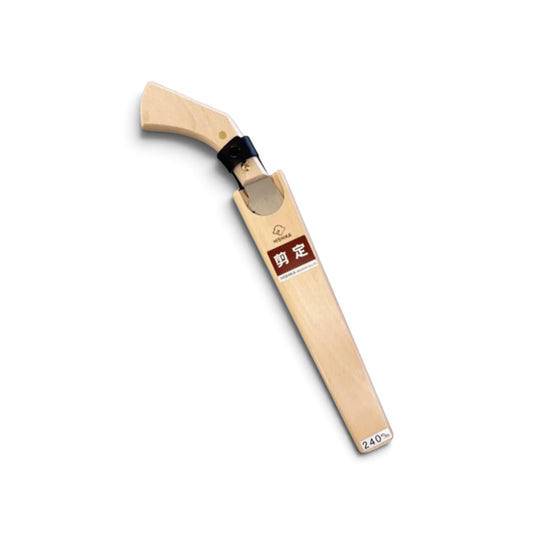 Hishika 240mm Hand-Forged Japanese Beechwood Handle and Sheath Professional Pruning Saw [Hand-Tempered High-Carbon Steel / Thin Blade Back-Tapered / Resharpenable / Made in Miki, Japan]