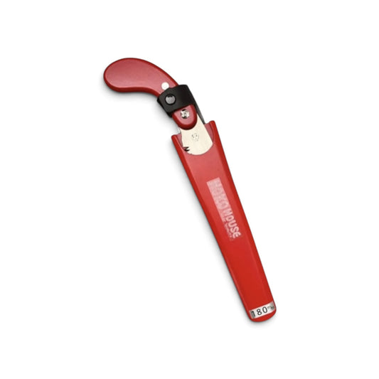 Hishika "Noko-House" 180mm Hand-Forged Polymer Sheath / Painted Wooden Handle Pruning Saw [Optimized-Temper Carbon Steel / Thin Blade Back-Tapered / Resharpenable / Made in Miki, Japan]