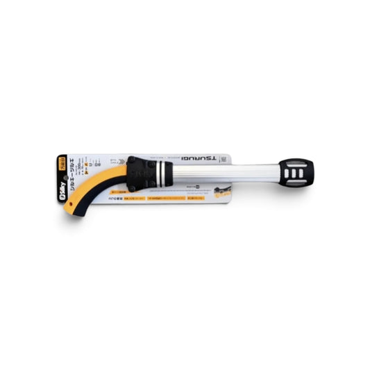 Silky Tsurugi 300mm Straight Sheathed Saw Medium Teeth No.452-30 [Total Length & Blade: 480mm / 300mm / High-Carbon SK95 Steel / 1.8mm Heavy-Duty Slim Blade / Tool-Less Genki Grip / Yellow Accents / Aluminum Sheath Included]
