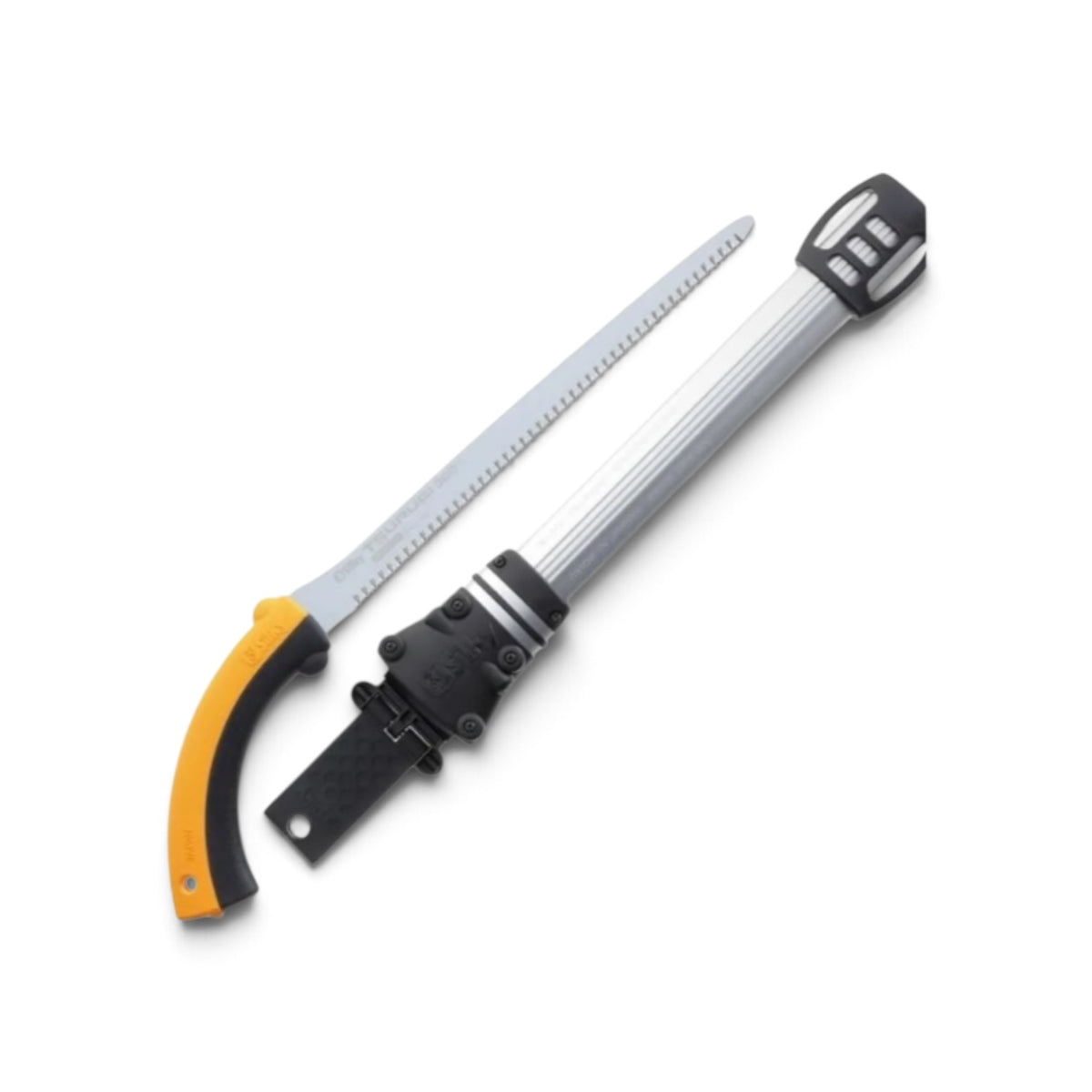 Silky Tsurugi 300mm Straight Sheathed Saw Medium Teeth No.452-30 [Total Length & Blade: 480mm / 300mm / High-Carbon SK95 Steel / 1.8mm Heavy-Duty Slim Blade / Tool-Less Genki Grip / Yellow Accents / Aluminum Sheath Included]