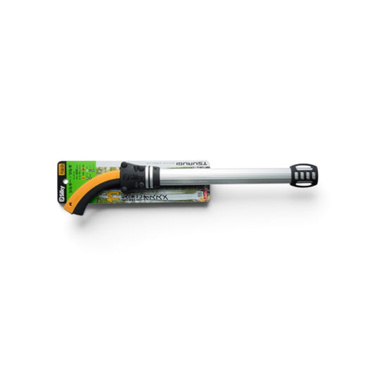 Silky Tsurugi 400mm Straight Sheathed Saw Medium Teeth No.452-40 [Total Length & Blade: 580mm / 400mm / High-Carbon SK95 Steel / 1.8mm Heavy-Duty Slim Blade / Tool-Less Genki Grip / Yellow Accents / Aluminum Sheath Included]