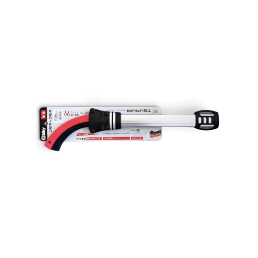 Silky Tsurugi 300mm Straight Sheathed Saw Large Teeth No.450-30 [Total Length & Blade: 480mm / 300mm / High-Carbon SK95 Steel / 1.8mm Heavy-Duty Slim Blade / Tool-Less Genki Grip / Red Accents / Aluminum Sheath Included]