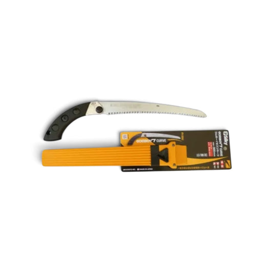 Silky Gomboy 7 Curve 300mm Sheathed Saw Large Teeth No.465-30 [Total Length & Blade: 460mm / 300mm / High-Carbon SK95 Steel / Gentle Curved Blade / Sheath Included / Red Accents]