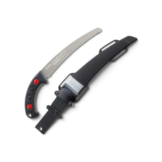 Silky Zubat 240mm Curved Sheathed Saw Large Teeth No.270-24 [Total Length & Blade: 375mm / 240mm / High-Carbon SK95 Steel / R650 Gentle Curved Blade / 3D Roller Sheath / Red Accents]