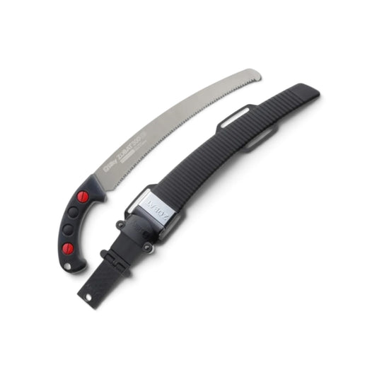 Silky Zubat 300mm Curved Sheathed Saw Large Teeth No.270-30 [Total Length & Blade: 450mm / 300mm / High-Carbon SK95 Steel / R650 Gentle Curved Blade / 3D Roller Sheath / Red Accents]