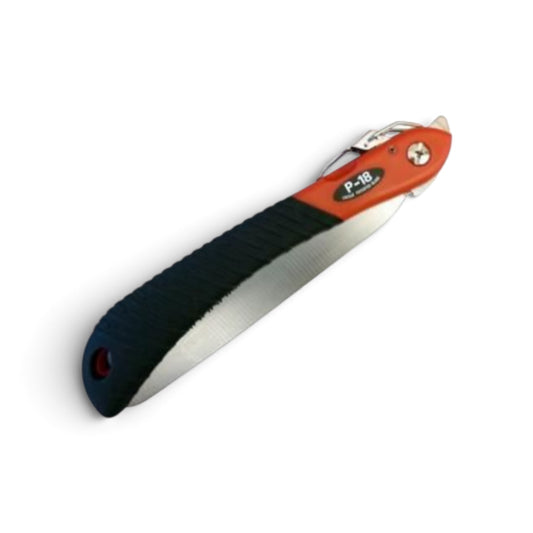 ARS Multi-Purpose Craft & Pruning Saw P-18 [Total Length & Blade: 407mm / 180mm / Weight: 162g / High-Carbon Tool Steel / Hard Chrome Plated / Impulse Hardened / Elastomer Grip]