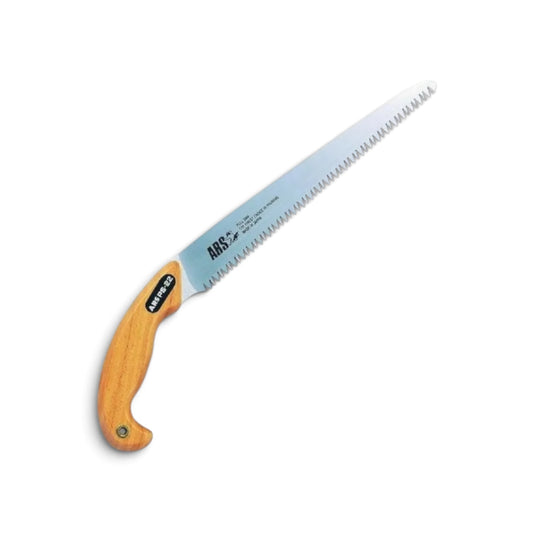 ARS Pistol Grip Pruning Saw 22 Coarse PS-22 with Wooden Sheath [Total Length & Blade: 350mm / 220mm / High-Carbon Tool Steel / Hard Chrome Plated / Non-Set Teeth / Natural Wooden Grip & Sheath]