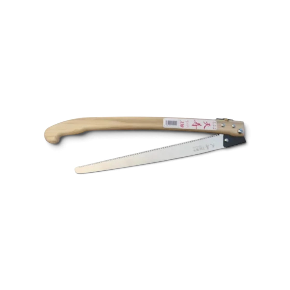 Tenju Deluxe Folding Pruning Saw 330mm with Wooden Handle [Blade Length: 330mm / 0.6mm Ultra-Thin Blade / Japanese High-Carbon Tool Steel / Natural Wooden Handle / Long Reach]