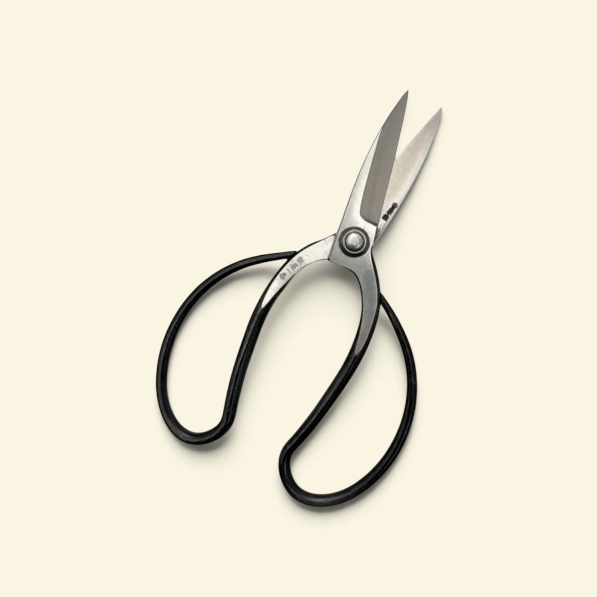 Hasamiya Ichiban Traditional Japanese Gardener-Style Topiary Shears (Niwa-Ki Shears) - 80mm Blade [Yasuki Ki-Gami Yellow Paper Steel / Hollow-Ground Blades / Polished Finish / Traditional Riveted Joint]