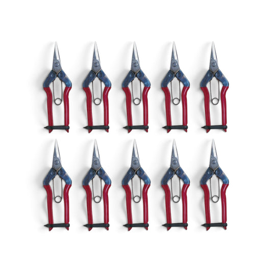 Chikamasa T-500S Stainless Steel Fruit Thinning & Fine Bud Snips 10 set 170mm/35mm Weight: 100g [Sakai Chikamasa Heritage / Rust-Resistant Japanese Stainless Steel / Ultra-Featherweight 100g / Compact 35mm Pointed Tip / High-Efficiency Harvest & Thinning]